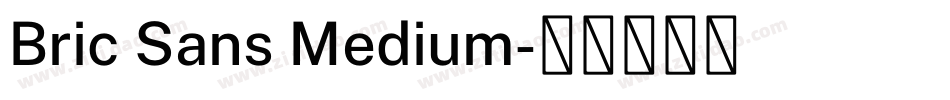 Bric Sans Medium字体转换